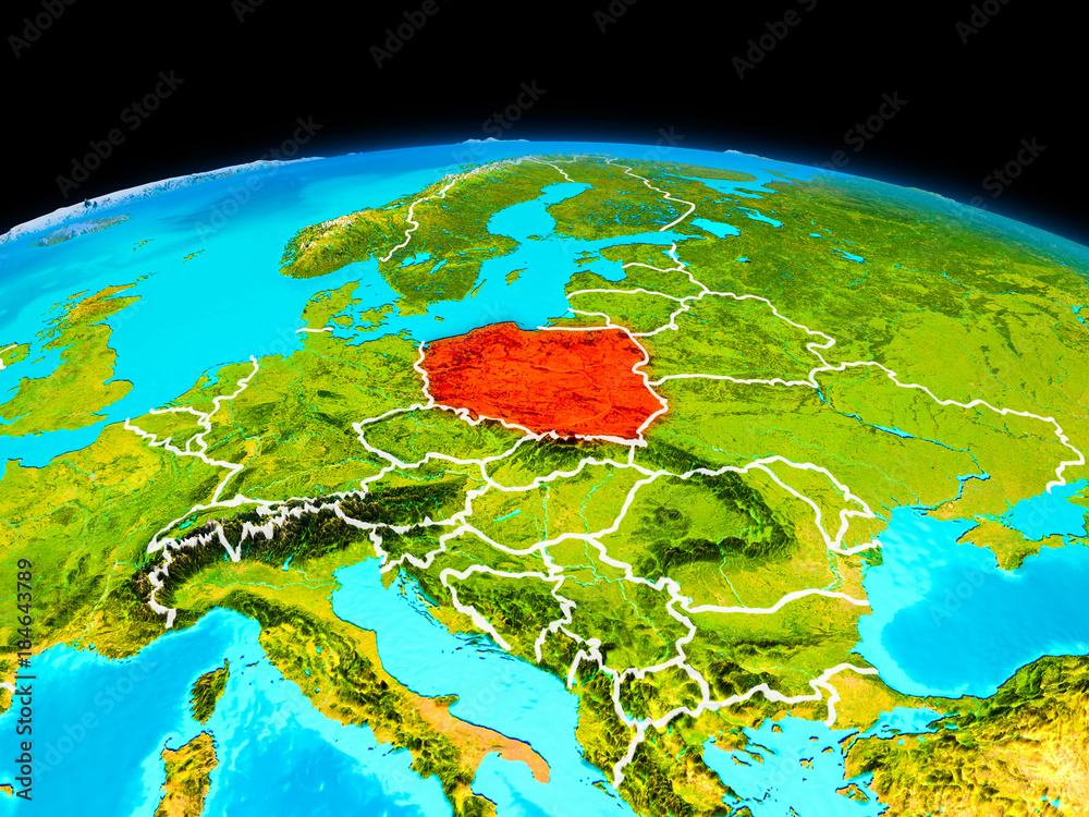Poland in red