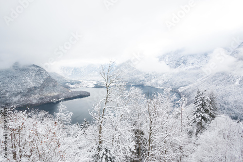 Lagoon view in Hallstatt hesitage city 4000 years in Austria
 photo