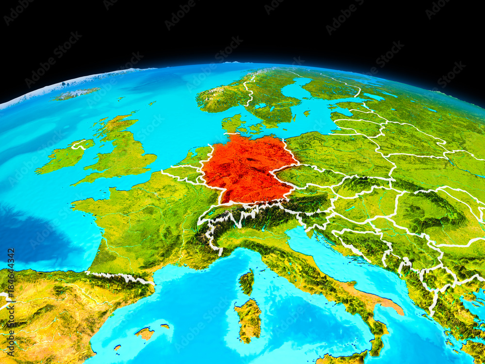 Germany in red