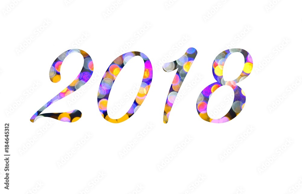 number 2018 isolated on a white background with copy space,happy new year. 2018 calendar number 2018 isolated on a white background with copy space,happy new year. 2018 calendar