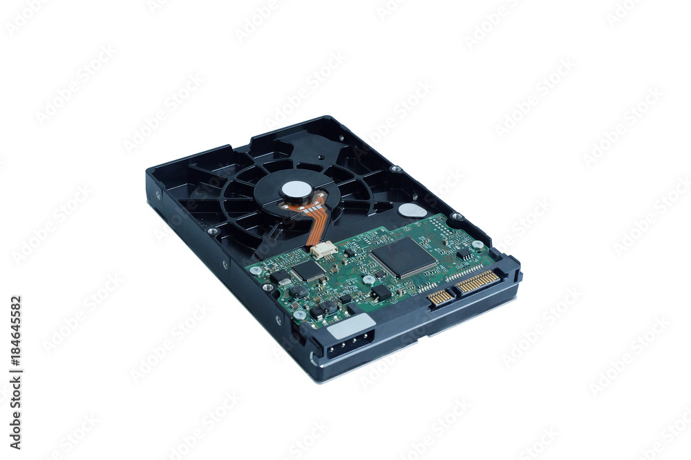 harddisk SATA drive is the data storage for the digital data computer PC isolated on white background harddisk SATA drive is the data storage for the digital data computer PC isolated on white background