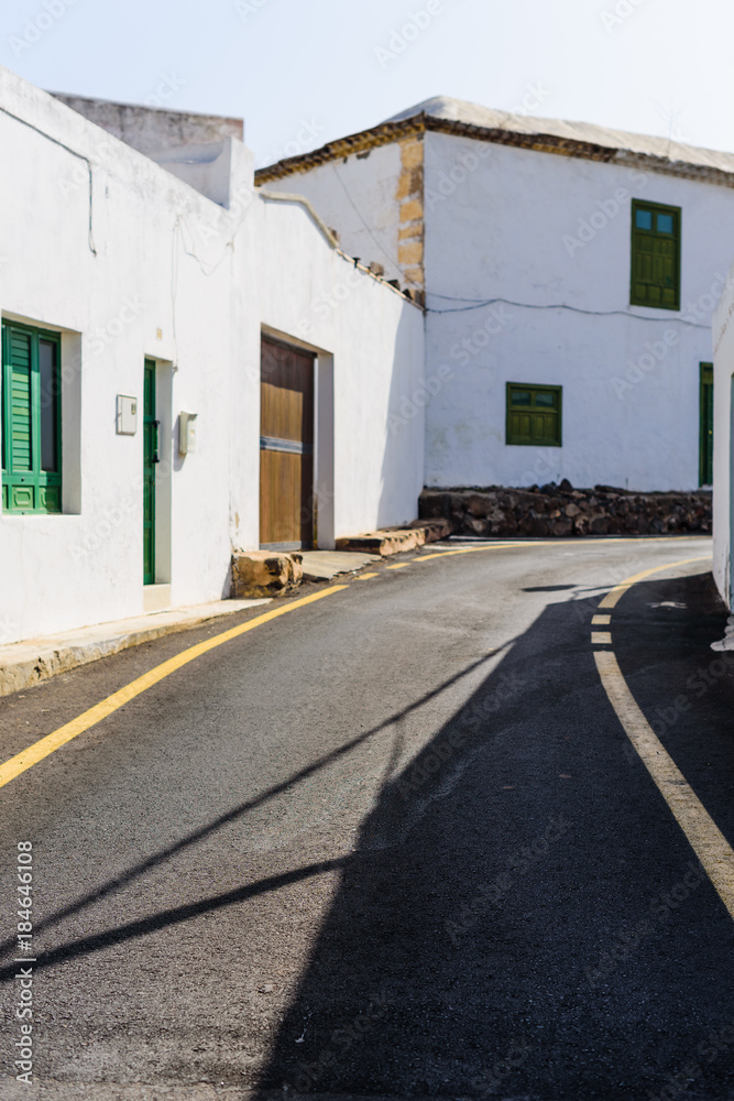 Street sketches in the town of Haria. Lanzarote. Canary Islands. Spain