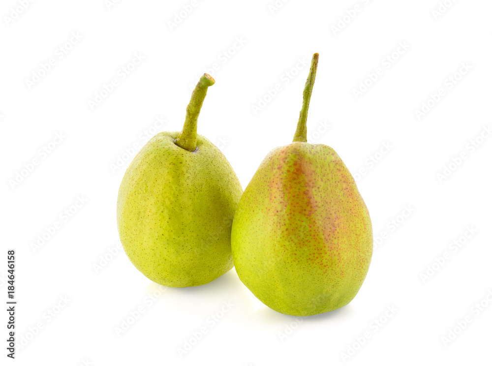 fragrant pear isolated on white background fragrant pear isolated on white background