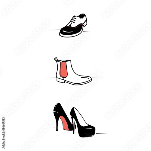 shoes vectoe set