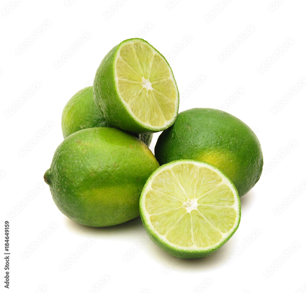 Fresh ripe lime isolated on white background Fresh ripe lime isolated on white background
