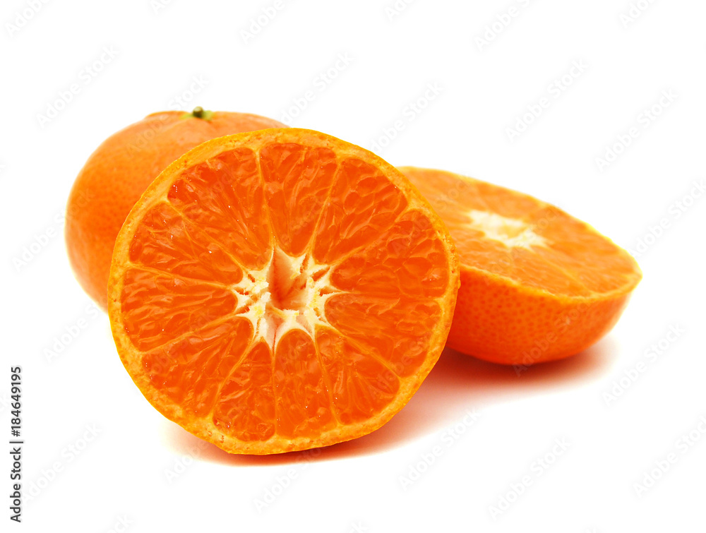 Orange mandarin or tangerine fruit isolated on white background Orange mandarin or tangerine fruit isolated on white background