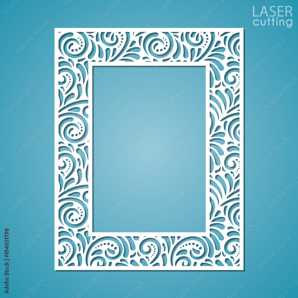 Picture frame two pattern laser cutting vector design 3D model 3D printable