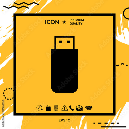 USB flash memory drive icon