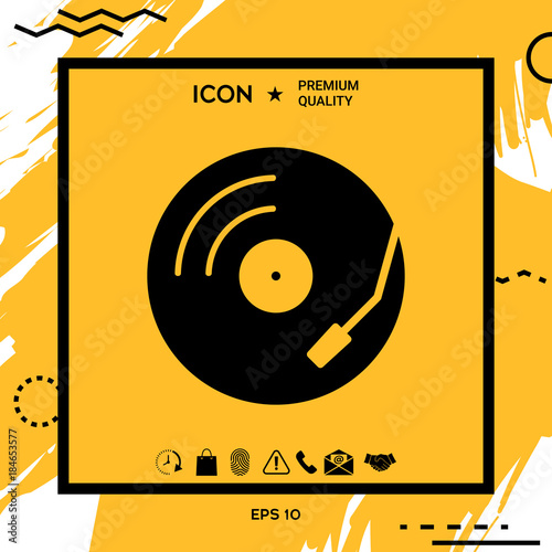 Vinyl record turntable icon