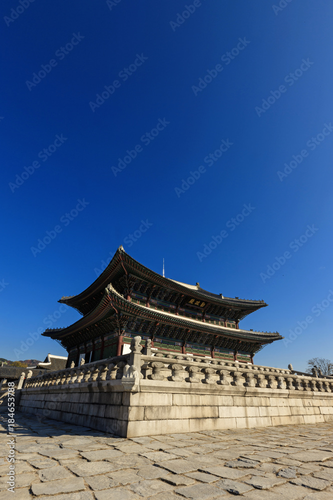korean royal palace, landscape, Gyeongbokgung palace in seoul, korea. korean royal palace, landscape, Gyeongbokgung palace in seoul, korea.
