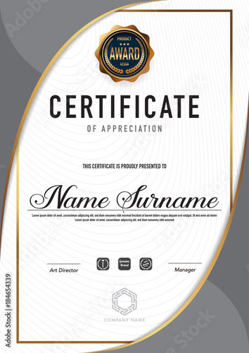 Certificate template luxury and diploma style,vector illustration.