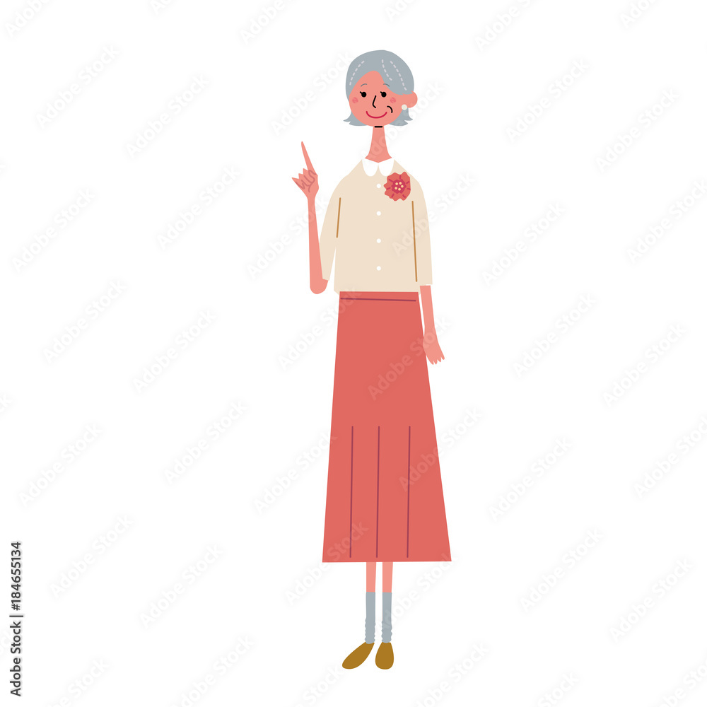 シニア 女性 イラスト シニア 女性 イラスト