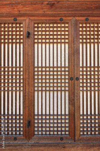 the wood house in korean royal palace, Gyeongbokgung, landscape