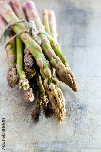 fresh asparagus closeup