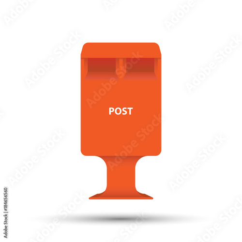Korea mail box for postage. Vector illustration isolated on white background EPS10