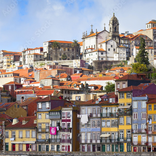 Overview of Old Town of Porto, Portugal