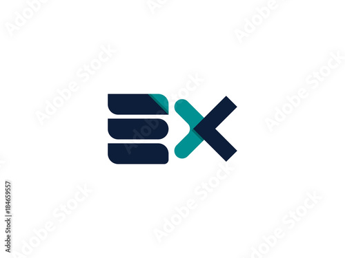 letter EX logo icon. abstract alphabet sign design.