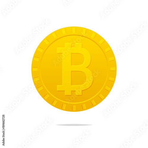 Bitcoin icon vector