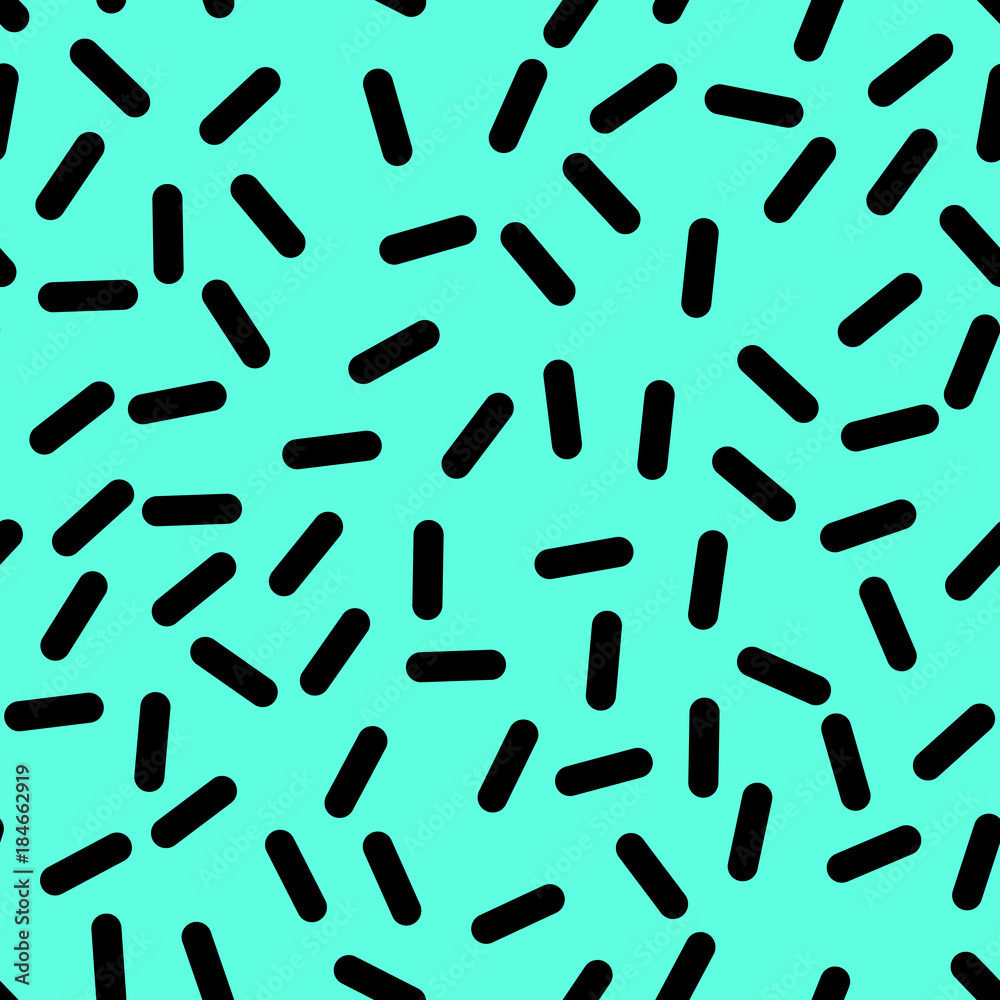 Retro Seamless Pattern in Memphis Style Design Retro Seamless Pattern in Memphis Style Design
