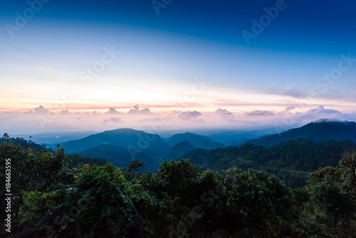 Mon Sone View Point  Doi Pha Hom Pok National Park  Angkhang mountain  chiang mai  Thailand