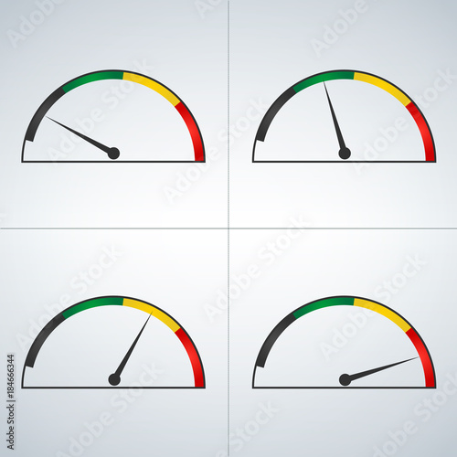 Vector set of colored gauge...