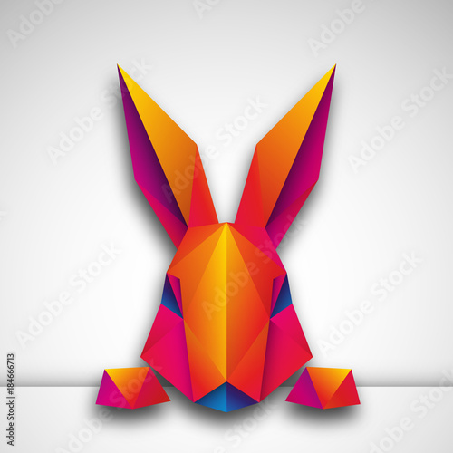 królik origami wektor