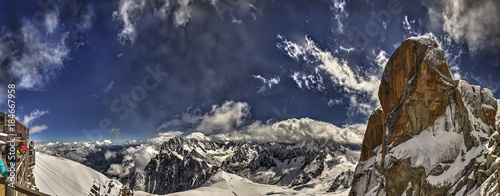 Aiguille du Midi, Monte Bianco, verso Dent du Requin
