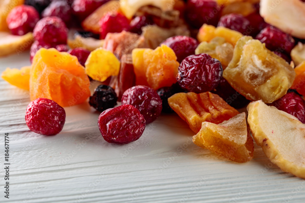 Dried fruits and berries. Dried fruits and berries.