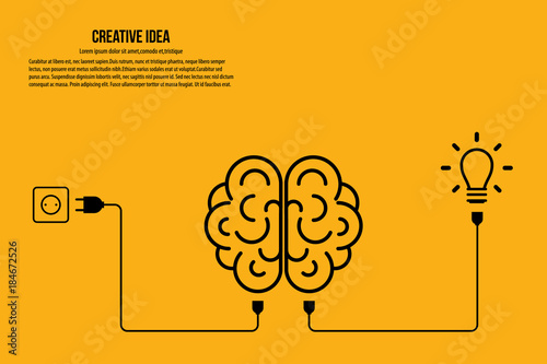 Creative concept business idea, innovation and solution, creative design, vector illustration