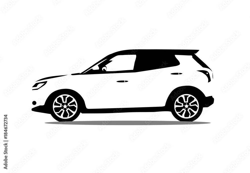 Automotive car logo vector design,creative concept with sports car  silhouette, Logo for auto service and repair. Car logo, Isolated auto theme  logo Stock Vector