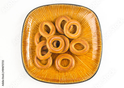 small bagels on a white background