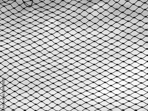fishing net against a white background