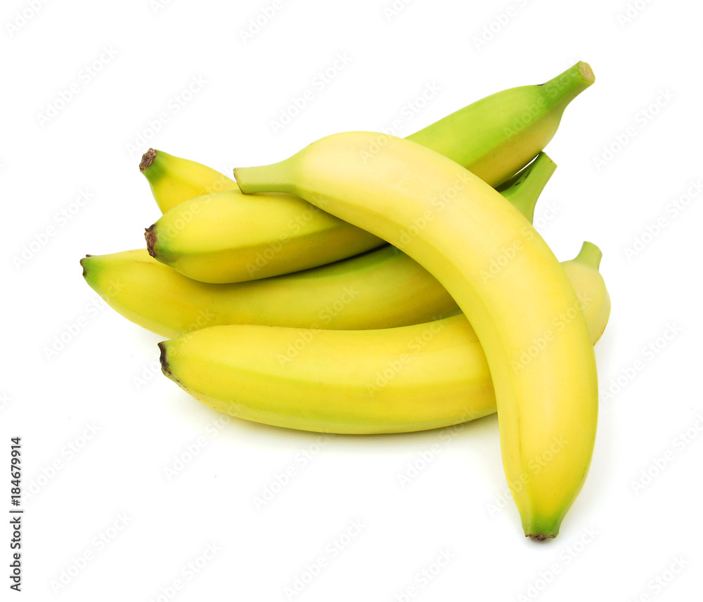 Cluster of banana isolated on white background