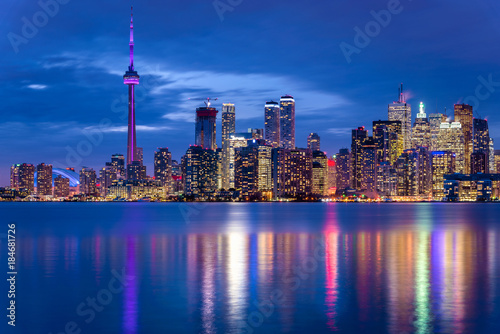 View of Downtown Toronto at Night