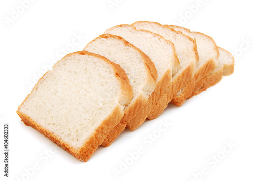 sliced bread on a white background