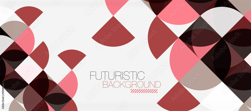 Naklejka premium Geometric triangle and circle shape, wide abstract background