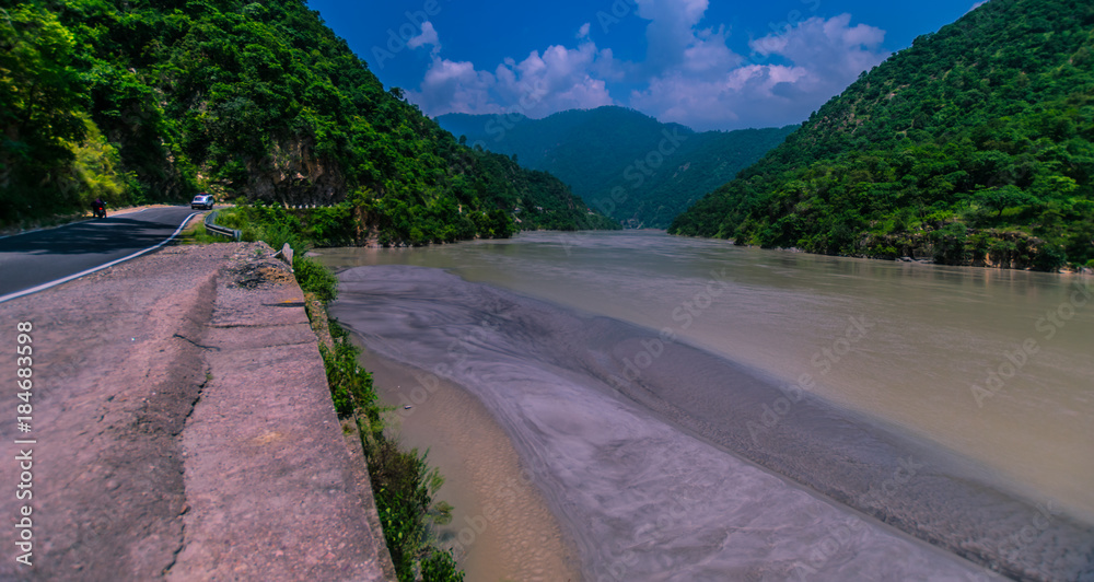 Alaknanda river uttarakhand, India