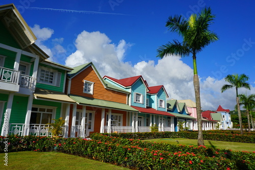 The Samana city, colorful houses, Dominican Republic