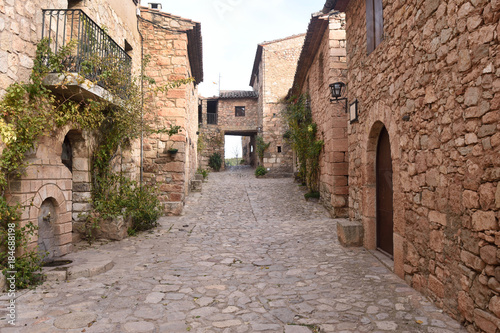 street of  Siurana  El Priorat  Tarragona province  Catalonia  Spain