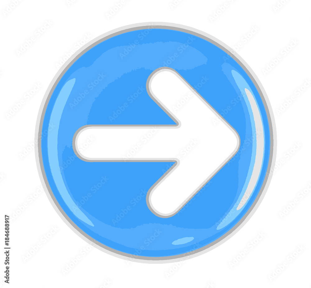 Button with arrow sign. Image with clipping path Button with arrow sign. Image with clipping path