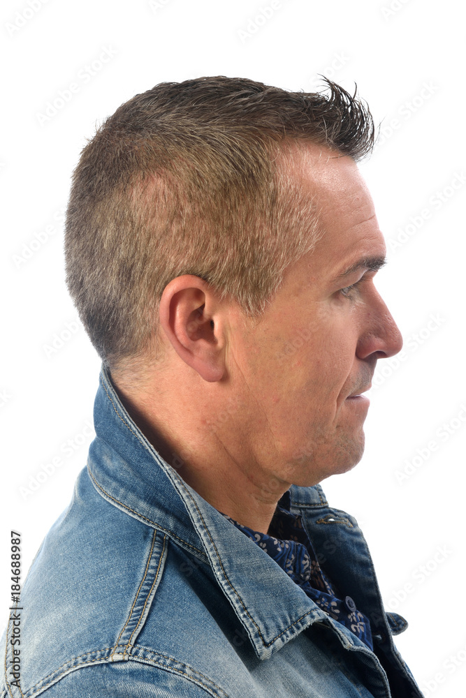 portrait of a man on white portrait of a man on white