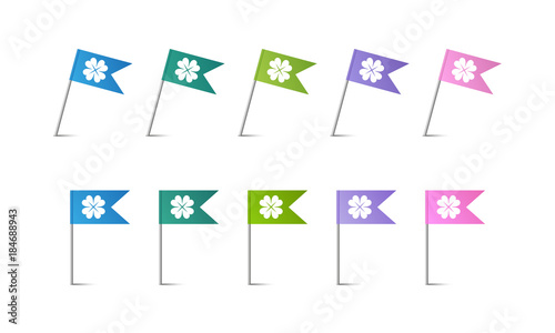 Set - Bunte Fähnchen - Klee
