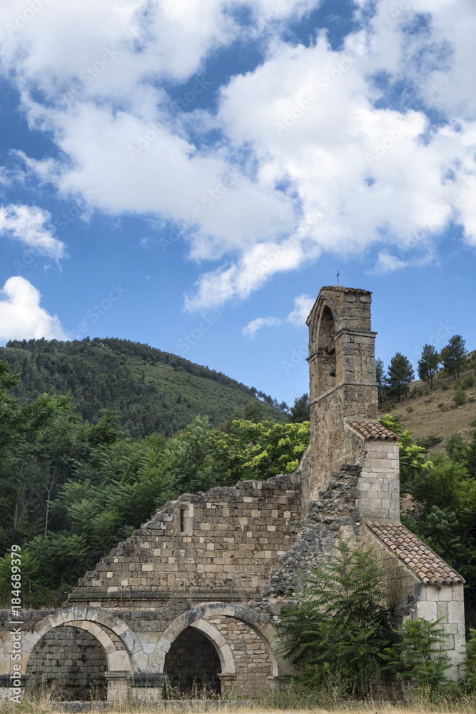 Ruins of Santa Maria di Cartegnano (Abruzzi, Italy)