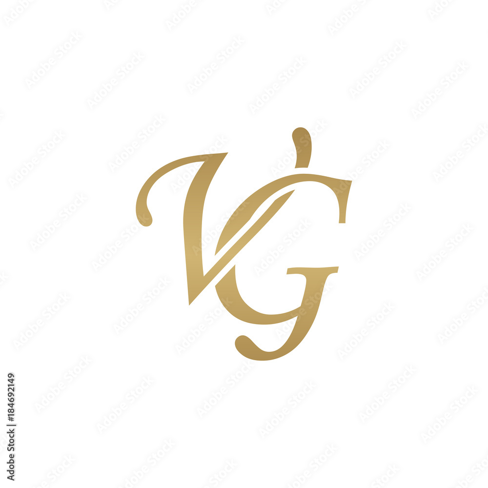 Initial letter GM, overlapping monogram logo, decorative ornament badge,  elegant luxury golden color Stock Vector