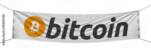 Bitcoin banner. Image with clipping path