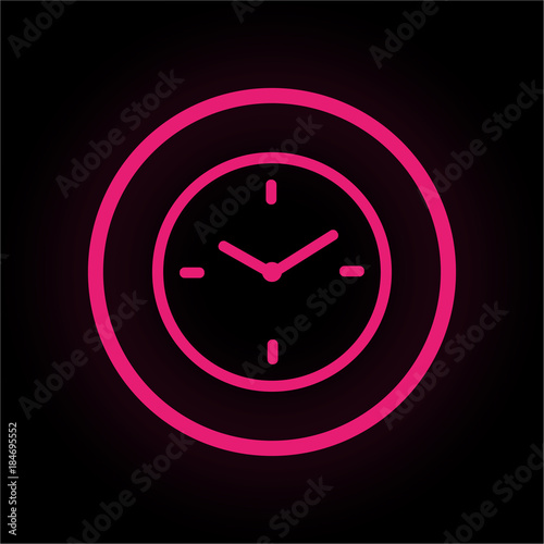 Free Download Neon Button rund - Uhrzeit - GFXLoad