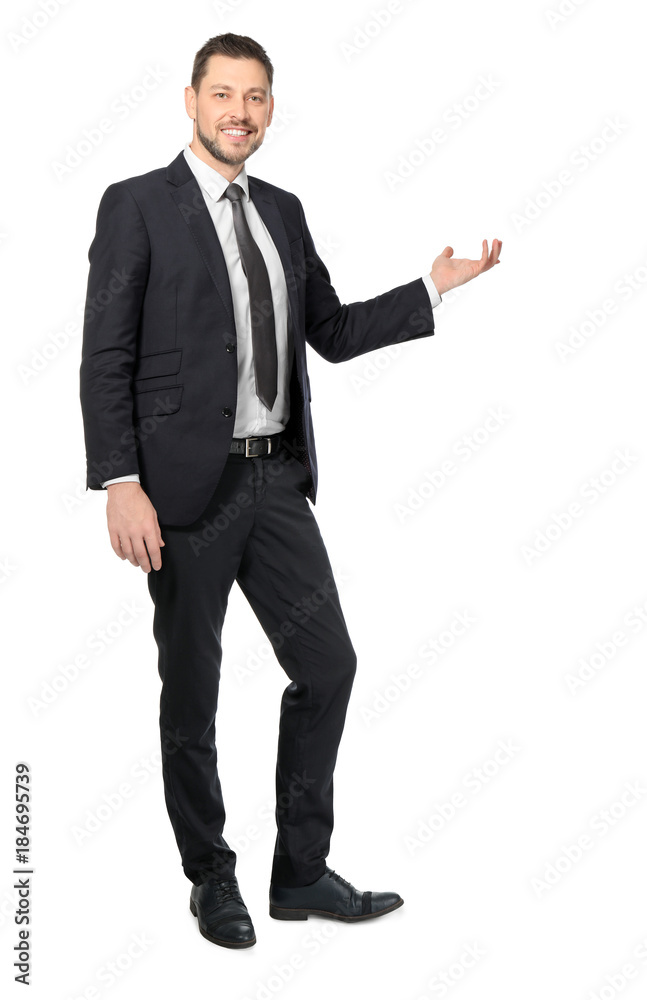 Attractive young man in formal wear on white background Attractive young man in formal wear on white background