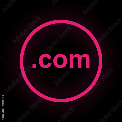 Neon Button rund - .com URL
