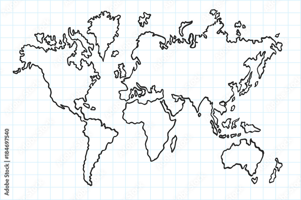 World Map - Dried print by Editors Choice | Posterlounge-saigonsouth.com.vn