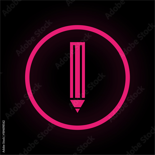 Neon Button rund - Stift - Editieren